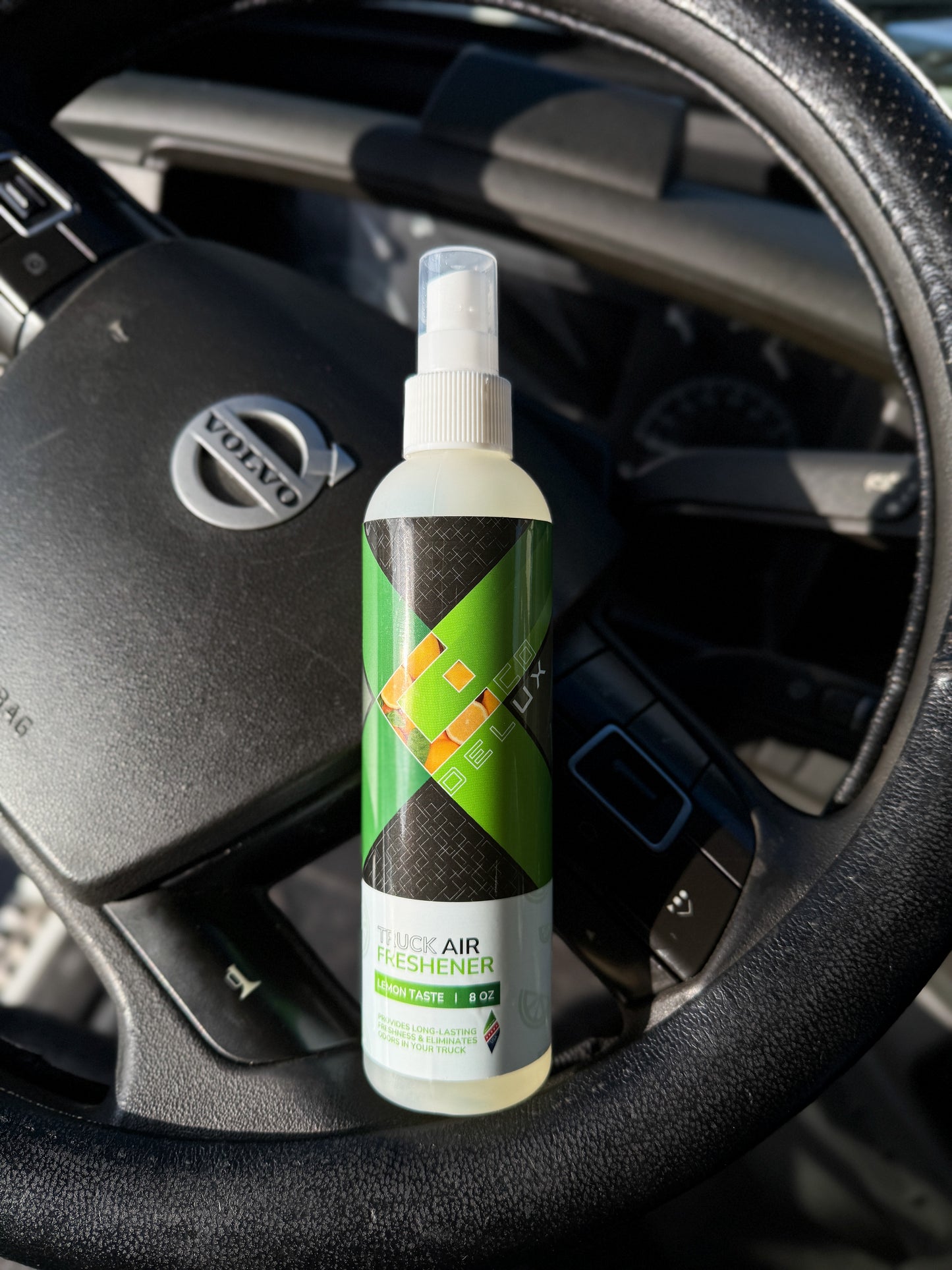 EcoDelux Truck Air Freshener-Lemon Taste, Made in USA, Odor Eliminator -8 oz