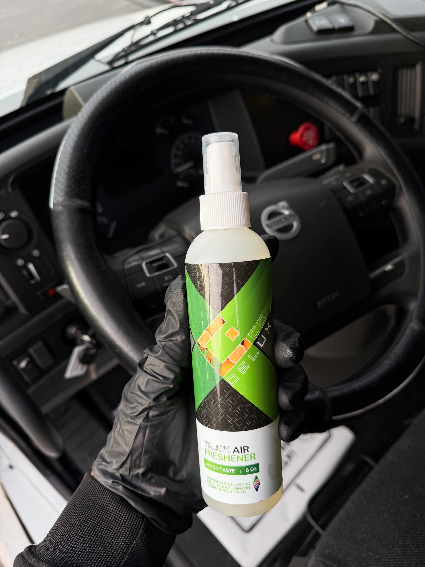 EcoDelux Truck Air Freshener-Lemon Taste, Made in USA, Odor Eliminator -8 oz